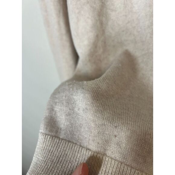 Banana Republic 100% Merino Wool Tan V Neck Sweater Mens Sz XXL Old Money - Picture 8 of 9